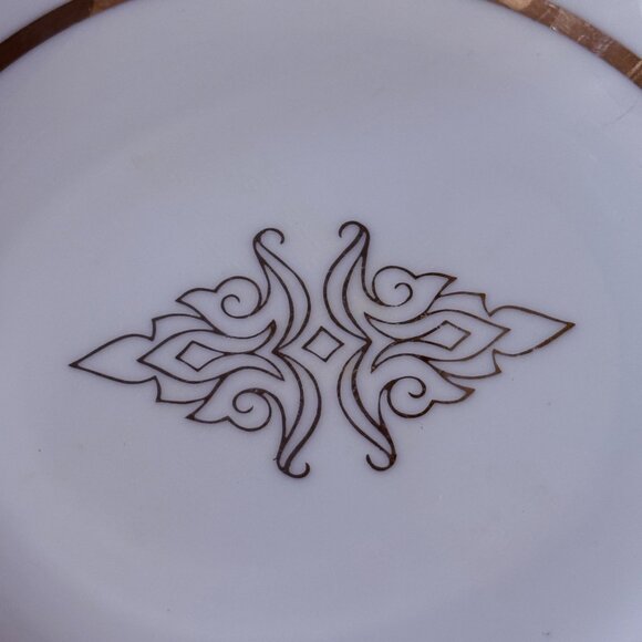 Bronzik Holt-Howard Japan 5 salad/soup bowls white with gold decoration 7.5” MCM - Picture 5 of 7